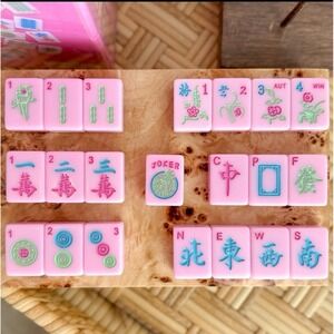 Pink Mahjong Tile Set 152 Tiles + More Preppy Barbiecore NEW